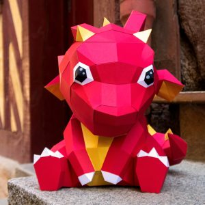 Petit Dragon en papier 3D