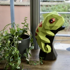Caméléon en papier 3D