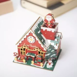 Boite à musique de noël en bois